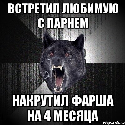 встретил любимую с парнем накрутил фарша на 4 месяца, Мем Сумасшедший волк