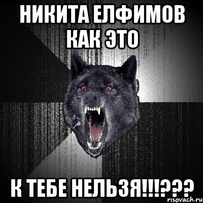 никита елфимов как это к тебе нельзя!!!???, Мем Сумасшедший волк