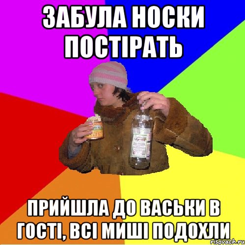 забула носки постірать прийшла до васьки в гості, всі миші подохли