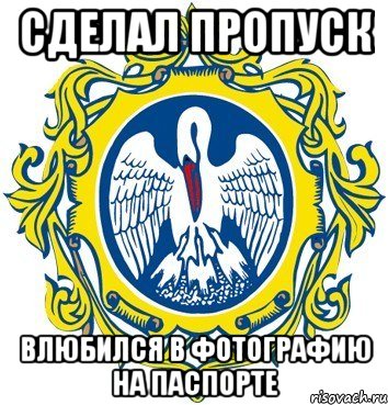 сделал пропуск влюбился в фотографию на паспорте