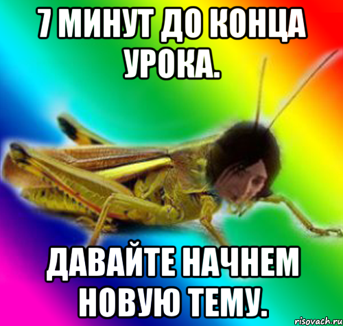 7 минут до конца урока. давайте начнем новую тему.