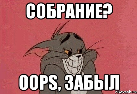 собрание? oops, забыл, Мем том