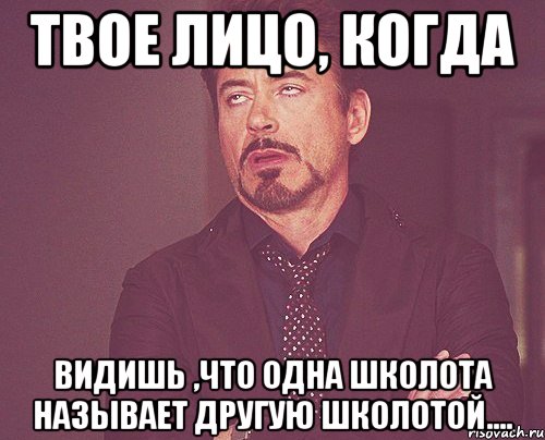 твое лицо, когда видишь ,что одна школота называет другую школотой...., Мем твое выражение лица