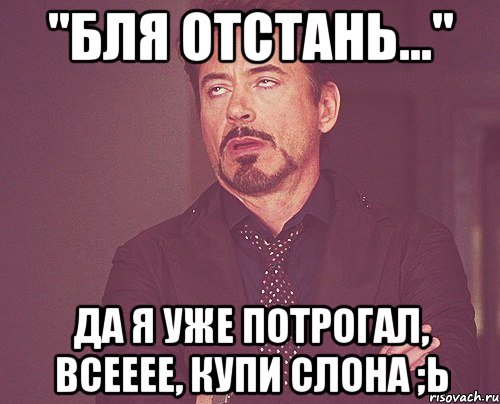 "бля отстань..." да я уже потрогал, всееее, купи слона ;ь, Мем твое выражение лица