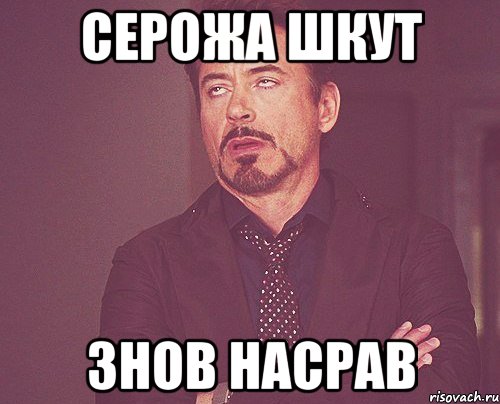 серожа шкут знов насрав, Мем твое выражение лица
