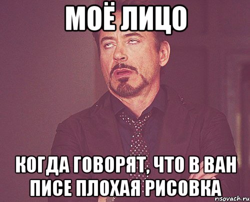 моё лицо когда говорят, что в ван писе плохая рисовка, Мем твое выражение лица