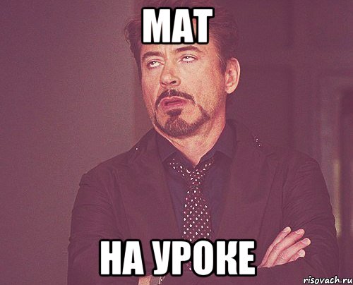 мат на уроке, Мем твое выражение лица