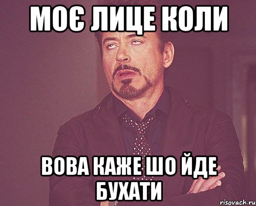 моє лице коли вова каже шо йде бухати, Мем твое выражение лица