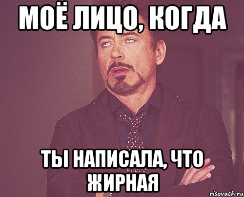 моё лицо, когда ты написала, что жирная, Мем твое выражение лица