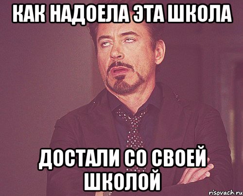 как надоела эта школа достали со своей школой, Мем твое выражение лица