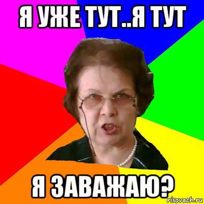 я уже тут..я тут я заважаю?, Мем Типичная училка