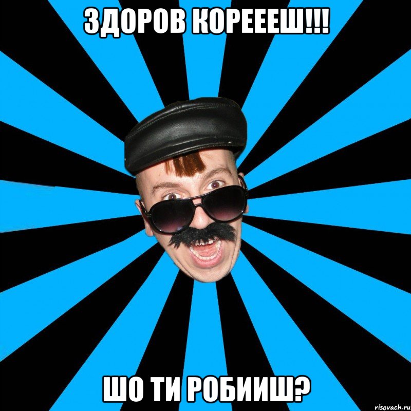 здоров кореееш!!! шо ти робииш?