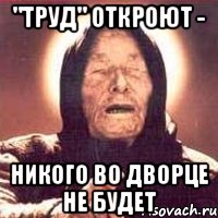 "труд" откроют - никого во дворце не будет, Мем Ванга (цвет)
