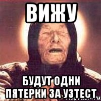 вижу будут одни пятерки за узтест, Мем Ванга (цвет)