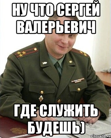 ну что сергей валерьевич где служить будешь), Мем Военком (полковник)