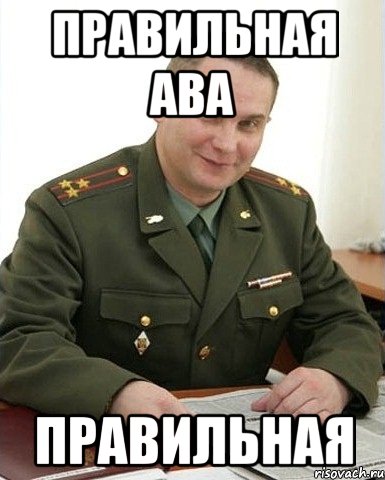 правильная ава правильная, Мем Военком (полковник)