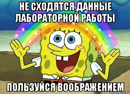 не сходятся данные лабораторной работы пользуйся воображением, Мем Воображение (Спанч Боб)