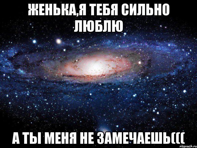 женька,я тебя сильно люблю а ты меня не замечаешь(((, Мем Вселенная