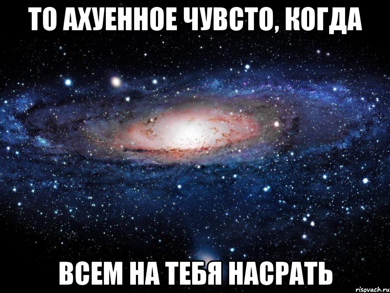 то ахуенное чувсто, когда всем на тебя насрать, Мем Вселенная