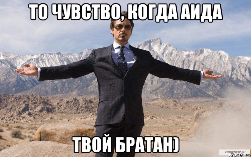 то чувство, когда аида твой братан), Мем железный человек