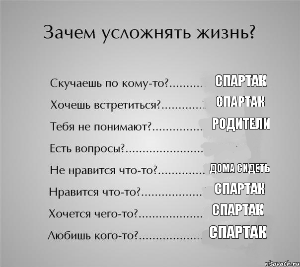 Спартак Спартак Родители  Дома сидеть Спартак Спартак Спартак, Комикс  Зачем усложнять жизнь