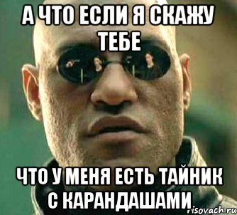 а что если я скажу тебе что у меня есть тайник с карандашами, Мем  а что если я скажу тебе