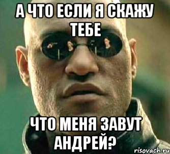 а что если я скажу тебе что меня завут андрей?, Мем  а что если я скажу тебе