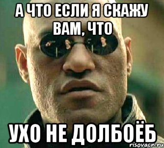 а что если я скажу вам, что ухо не долбоёб, Мем  а что если я скажу тебе