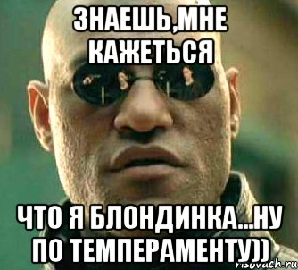 знаешь,мне кажеться что я блондинка...ну по темпераменту)), Мем  а что если я скажу тебе