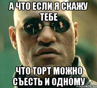 А что если я скажу тебе что торт можно съесть и одному, Мем  а что если я скажу тебе