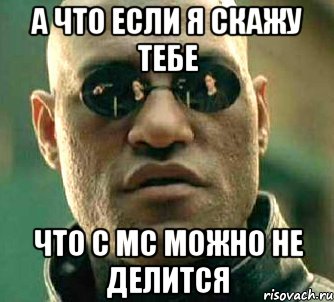 А что если я скажу тебе что с МС можно не делится, Мем  а что если я скажу тебе