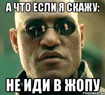 А что если я скажу: не иди в жопу, Мем  а что если я скажу тебе