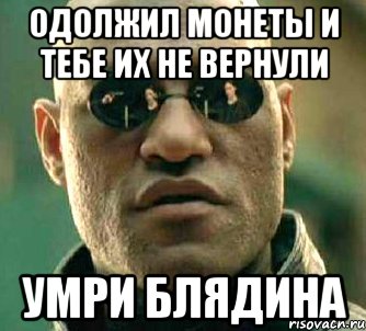 одолжил монеты и тебе их не вернули умри блядина, Мем  а что если я скажу тебе