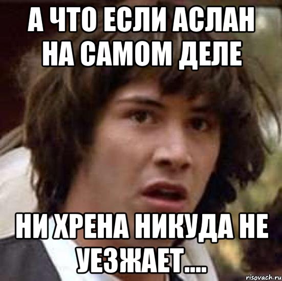 А что если Аслан на самом деле Ни хрена никуда не уезжает...., Мем А что если (Киану Ривз)