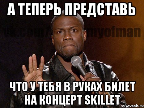 а теперь представь что у тебя в руках билет на концерт skillet