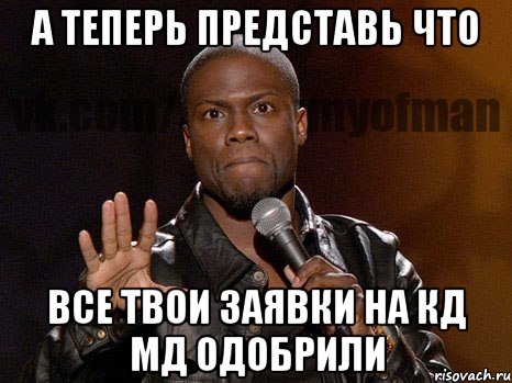 а теперь представь что все твои заявки на кд мд одобрили, Мем  А теперь представь