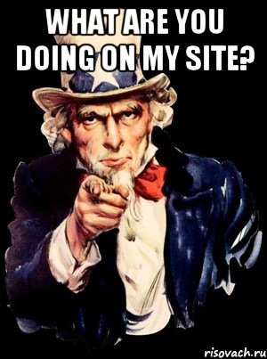 what are you doing on my site? , Мем а ты