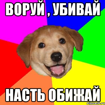 воруй , убивай насть обижай, Мем Advice Dog