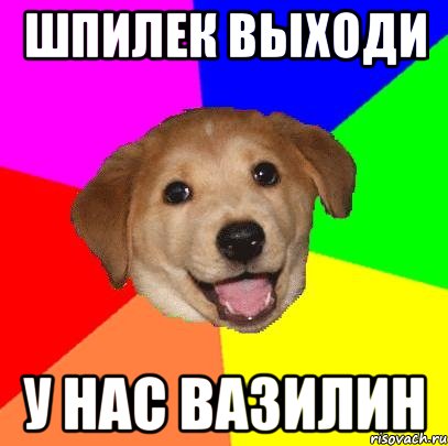 Шпилек выходи у нас вазилин, Мем Advice Dog