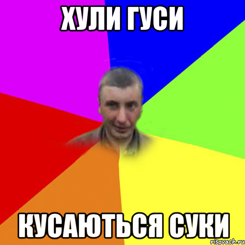 ХУЛИ ГУСИ КУСАЮТЬСЯ СУКИ