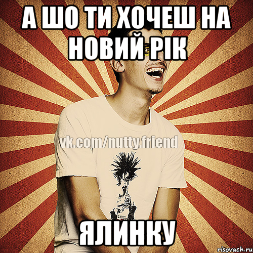 а шо ти хочеш на новий рік ялинку