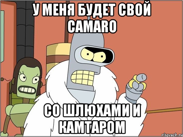 у меня будет свой camaro со шлюхами и камтаром, Мем Бендер