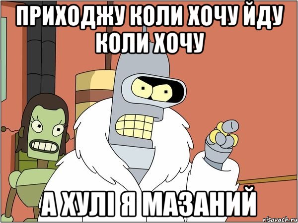 приходжу коли хочу йду коли хочу а хулі я мазаний, Мем Бендер