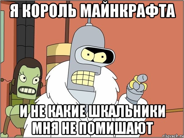 я король майнкрафта и не какие шкальники мня не помишают