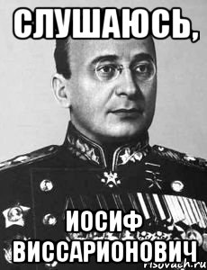 слушаюсь, иосиф виссарионович
