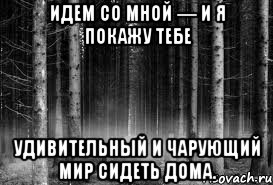 Идем со мной — и я покажу тебе удивительный и чарующий мир сидеть дома., Мем безысходность