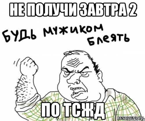 не получи завтра 2 по тсжд, Мем блять