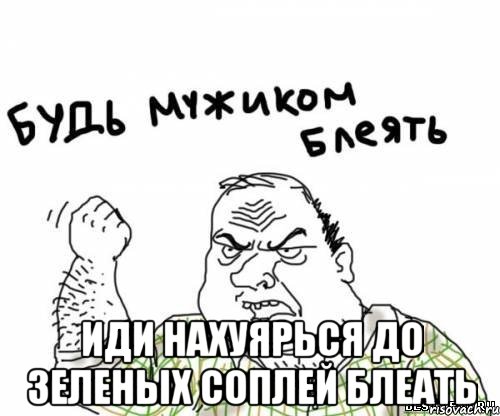  иди нахуярься до зеленых соплей блеать, Мем блять