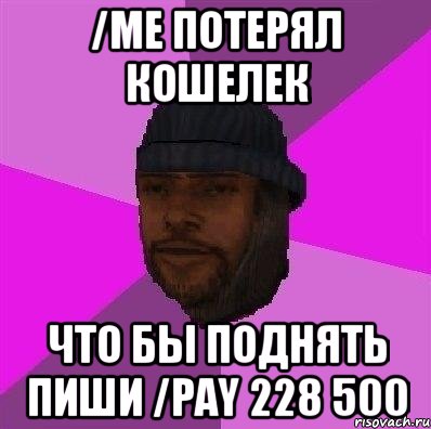 /me потерял кошелек что бы поднять пиши /pay 228 500