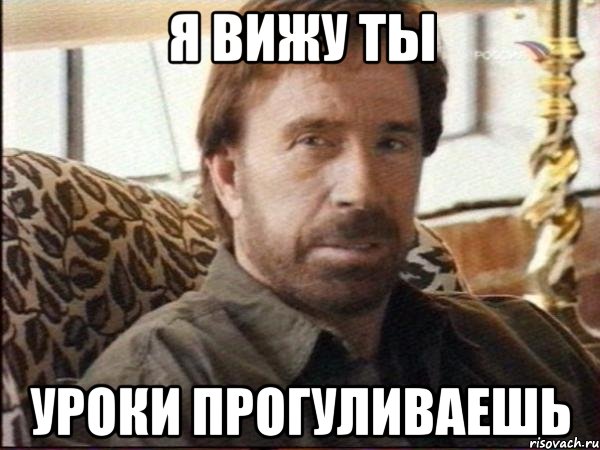 я вижу ты уроки прогуливаешь, Мем чак норрис